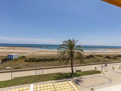 a view of the beach from the balcony of a condo at Apartment Bahia by Interhome in Cunit