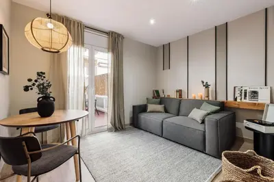 a bathroom with a shower and a toilet and a sink at Llaberia - 2 bedrooms in Sant Gervasy in Barcelona