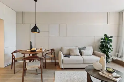 a desk with a computer on it with a chair at Isola - 1 bedroom and terrace in Eixample Dreta in Barcelona