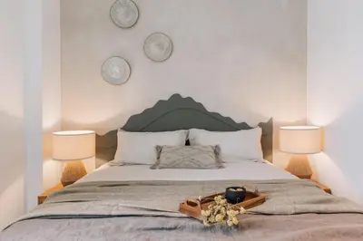 a living room with a couch and a table at Sare - 3 bedrooms in Eixample Esquerra in Barcelona