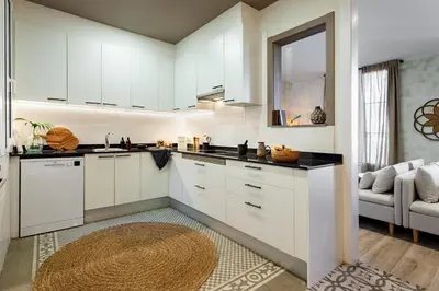 a living room with a hammock in the corner at Natuna - 3 bedrooms in Eixample Esquerra in Barcelona