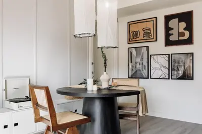 a bedroom with a large bed with white cabinets at Cervantes - 1 bedroom and pool in Les Corts in Barcelona