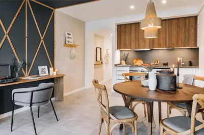 a living room with a couch and a table at Vacar - 3 bedrooms in Eixample Esquerra in Barcelona