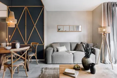 a living room with a couch and a table at Vacar - 3 bedrooms in Eixample Esquerra in Barcelona