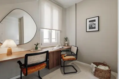 a bathroom with a sink and a shower at Rothko - 2 bedrooms and office in Eixample Dreta in Barcelona