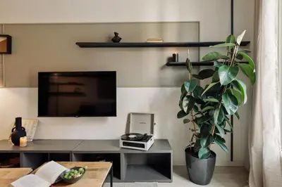 a living room with a couch and a table at Warhol - 2 bedrooms and balcony in Sant Gervasy in Barcelona
