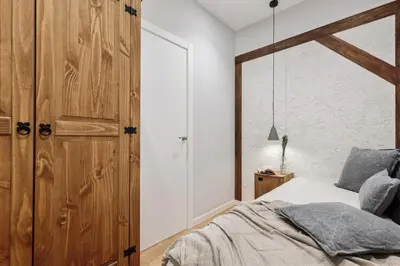 a bedroom with a bed with a bowl of fruit on it at Dorria - 3 bedrooms in Eixample Dreta in Barcelona