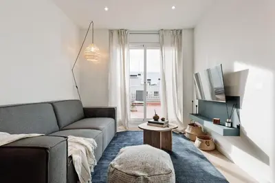 a bathroom with a sink and a toilet at Banchina - 1 bedroom and terrace in Sant Gervasi in Barcelona