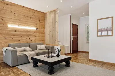 a bedroom with a bed and a desk and a chair at Quemu - 2 bedrooms in Eixample Esquerra in Barcelona