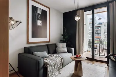 a bathroom with a white sink and a toilet at Biescas - 1 bedroom in Eixample Esquerra in Barcelona