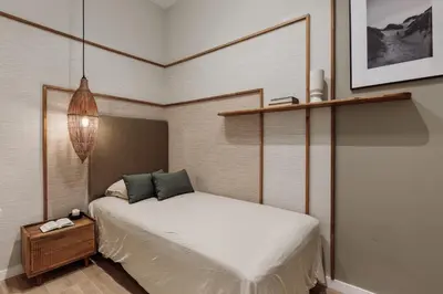 a home office with a desk and a chair at Atitlan - 3 bedrooms, office and balcony in Eixample Esquerra in Barcelona