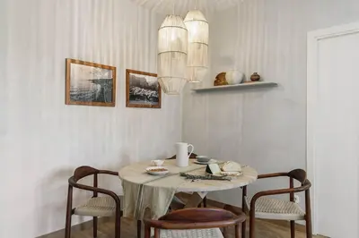 a bathroom with a sink and a shower at Sabia - 2 bedrooms in Poblenou in Barcelona