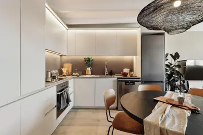 a bedroom with a bed with two lamps on it at Coipasa - 3 bedrooms and terrace in Eixample Dreta in Barcelona