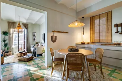 a bedroom with a bed and a window at Lidi - 2 bedrooms and balcony in Eixample Esquerra in Barcelona