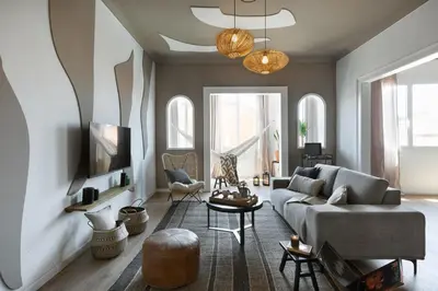 a bedroom with a large white bed with two side tables at Anefis - 3 bedrooms and office in Gràcia in Barcelona