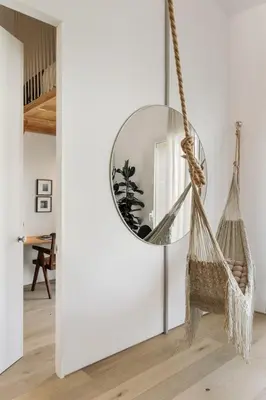 a room with a hammock and a desk at Mille - 2 bedrooms and terrace in Poblenou in Barcelona