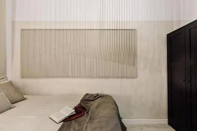 a bedroom with a bed with a mirror on the wall at Drago - 3 bedrooms and balcony in Les Corts in Barcelona