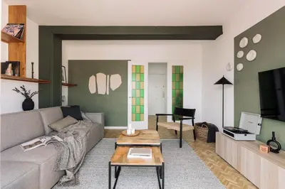 a bathroom with a toilet and a shower and a sink at Itza - 3 bedrooms and office and terrace in Gràcia in Barcelona