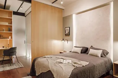 a home office with a desk and a chair at Moumour - 2 bedrooms in Eixample Dreta in Barcelona
