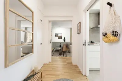 a bedroom with a large bed with black cabinets at Torla - 3 bedrooms and terrace in Sant Gervasi in Barcelona