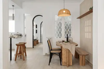 a bedroom with a large bed and a window at NIVE - 3 bedrooms apartment in Sant Gervasi in Barcelona