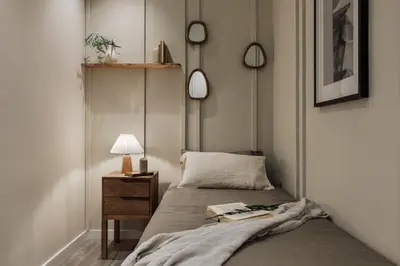 a bedroom with a bed and a window and a basket at Caris - 2 bedrooms and balcony in Les Corts in Barcelona