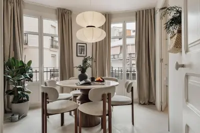 a living room with a couch and a table at Zafiro - 3 bedrooms and balcony in Sants in Barcelona