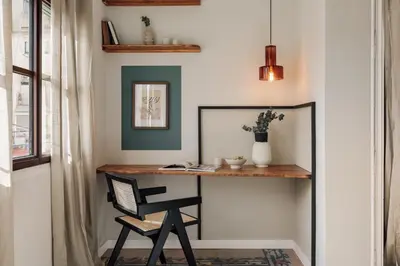 a living room with a couch and a table at Aksaray - 2 bedrooms in Eixample Esquerra in Barcelona