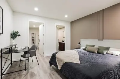 a bathroom with a shower and a toilet and a sink at Marce - 3 bedrooms and a terrace in Les Corts in Barcelona