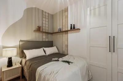a hallway with wooden shelving in a house at Dota - 3 bedrooms in Sant Gervasi - Galvany in Barcelona