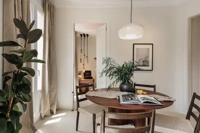 a home office with a desk and a chair at Pavona - 2 bedrooms and terrace in Sants in Barcelona