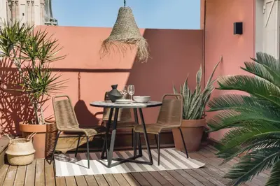 a kitchen with a sink and a counter top at Rio Doce - 1 bedroom and terrace in Gòtic in Barcelona