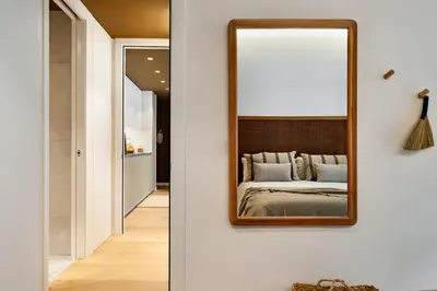 a living room with a couch and a table at Mojo - 2 bedrooms in Gràcia in Barcelona