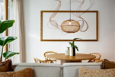 a living room with a couch and a table at Mojo - 2 bedrooms in Gràcia in Barcelona