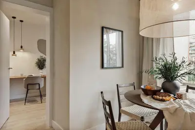 a bedroom with a large bed and a window at Jabillos - 2 bedrooms and balcony in El Putxet in Barcelona