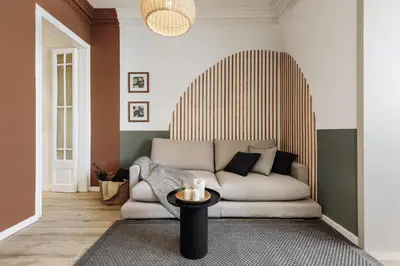 a bedroom with a bed with a book on it at Tulum - 3 bedrooms and balcony in Gràcia in Barcelona