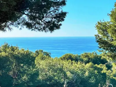 a view of the ocean through the trees at Sun & Sand Sanctuary - 2km to beach and 20km BCN! in Castelldefels