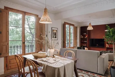 a bedroom with a large bed and a window at Alajar - 3 bedrooms in St Pere Sta Caterina in Barcelona