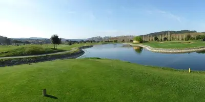 a view of a golf course with a river at Tranquilidad y Privacidad in Cánoves