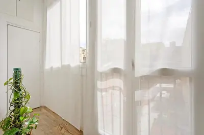 a kitchen with a sink and a counter at Pet-Friendly Monthly 1BR in Central BCN in Barcelona