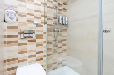 a bathroom with a shower and a toilet at Magnífico apartamento en el centro in Barcelona