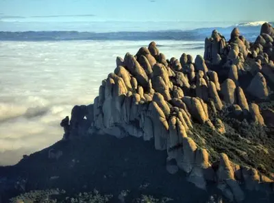 a large rock formation in the middle of the ocean at Music room in Montserrat in Castellbell i Vilar