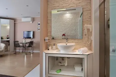 a bathroom with a large tub in a room at Perfect Romantic Getaway Cozy Retreat with Jacuzzi in Barcelona