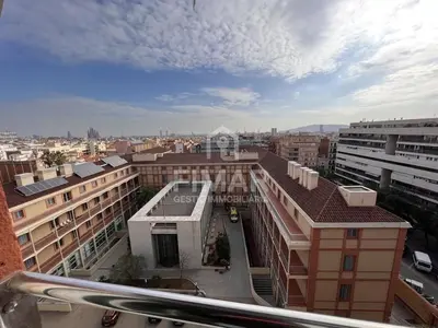 an aerial view of a city with buildings at Impressive apartment for 6 in Gracia in Barcelona