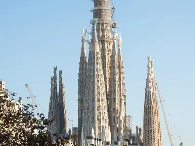 a view of the sagrada familia cathedral at Apartment amazing Sagrada familia view I in Barcelona