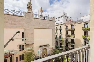 a view from a balcony of buildings at Habitación 6 con baño junto a Las Ramblas in Barcelona
