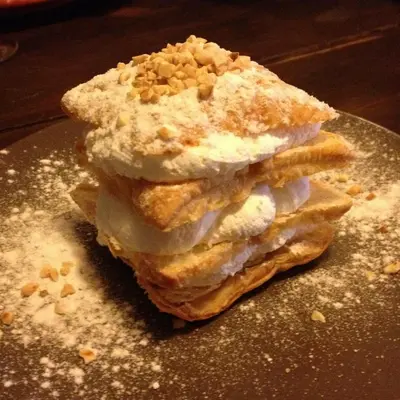 a stack of ice cream sandwiches on a plate at HOTEL RESTAURANT TURÓ de la TORRE in Manresa
