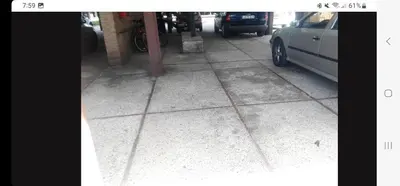 a picture of a sidewalk with a car parked on it at Apartment Llavaneres II in Sant Andreu de Llavaneres