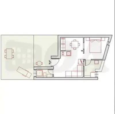 a floor plan of a house at Best deal PENTHOUSE! in Barcelona