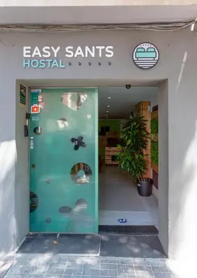 a door to a hospital with fish in it at Easy Sants by Bossh! Hotels in Barcelona